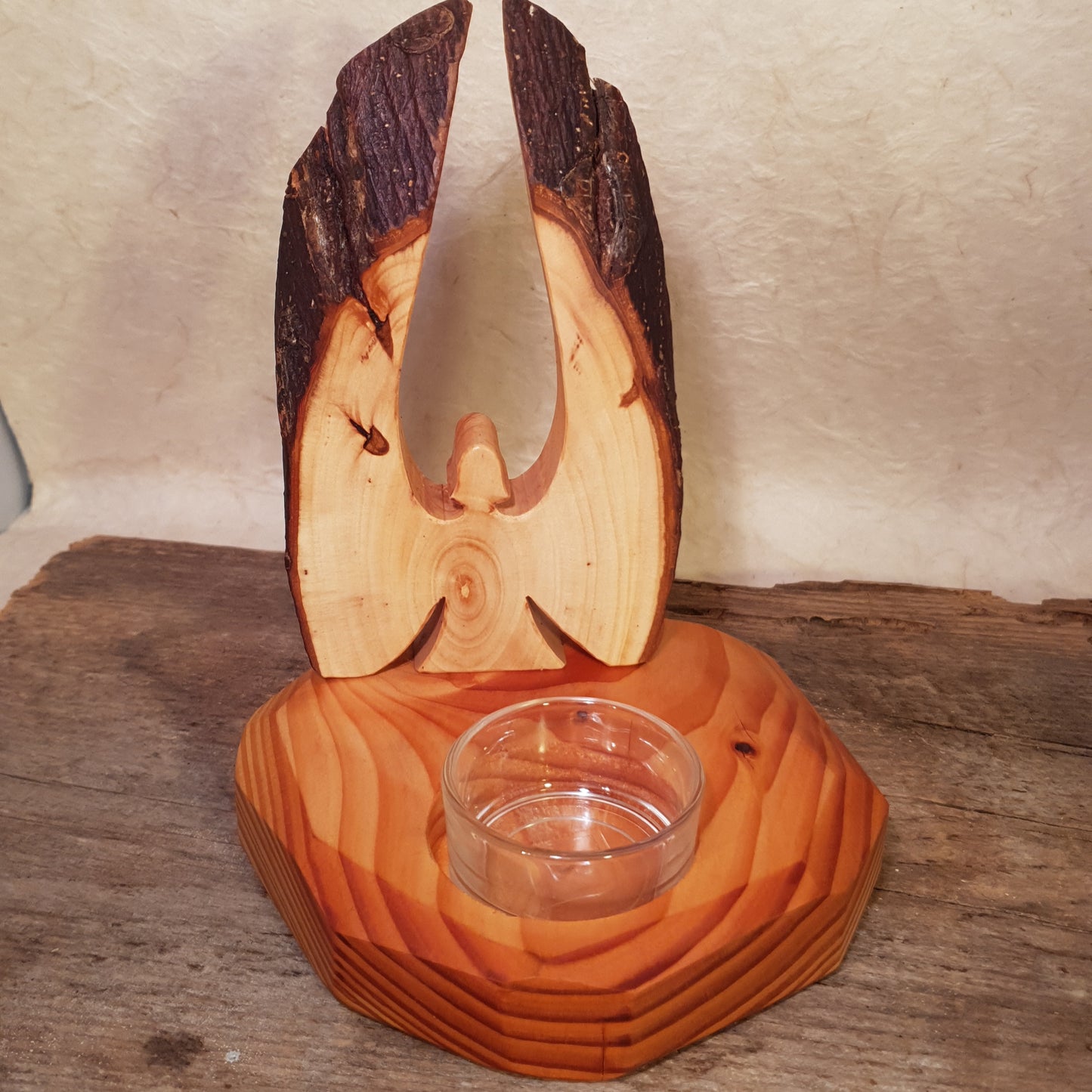 Weihnachts Steckplatte zBsp. für Engel inkl. Teelichtglas