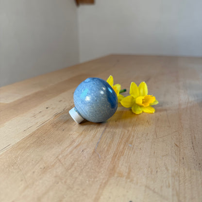 Besondere Keramikvase Blau rund