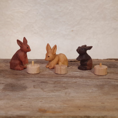 Hase geölt ca 3cm Steckerfigur